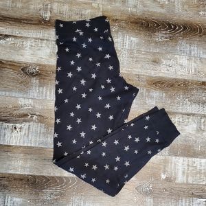 Star Print Waffle Knit Leggings - VS Pink